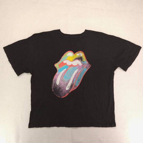 The Rolling Stones Band Crew Neck Short Sleeve T Shirt Mens Size XL Black - Picture 2 of 9
